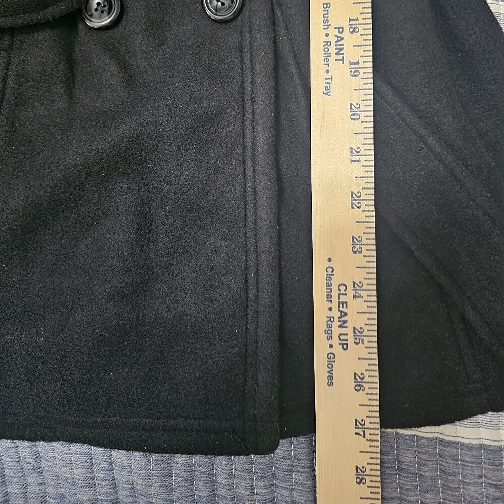 NEW Stylebook Trendy Plus Size Double-Breasted Black Peacoat – Size Small - Picture 6 of 6